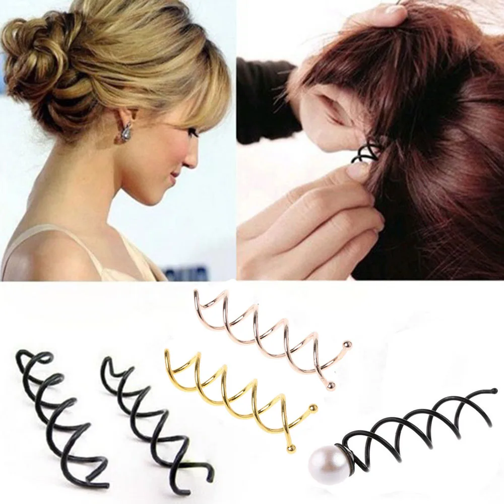 2Pcs New Hair Accessories Women Spiral Spin Screw Bobby Pin Pearl Hair Clip Ladies Twist Barrette Black/Gold
2Pcs New Hair Accessories Women Spiral Spin Screw Bobby Pin Pearl Hair Clip Ladies Twist Barrette Black/Gold