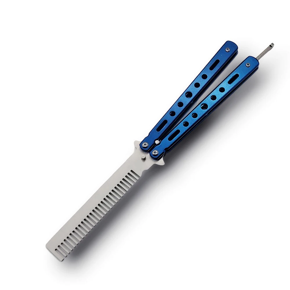 Folding Knife Comb Stainless Steel Seven-Hole Butterfly Practice Comb Training Knife All-steel Butterfly Knife Hand Tool Comb
Folding Knife Comb Stainless Steel Seven-Hole Butterfly Practice Comb Training Knife All-steel Butterfly Knife Hand Tool Comb