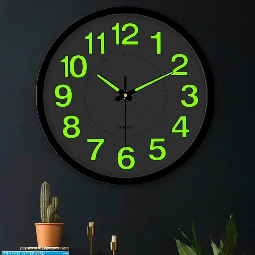 12'' Luminous Wall Clock Glow In The Dark Silent Quartz Indoor Home Modern Clock 12-дюймовые Светящиеся Настенные Часы
12'' Luminous Wall Clock Glow In The Dark Silent Quartz Indoor Home Modern Clock 12-дюймовые Светящиеся Настенные Часы