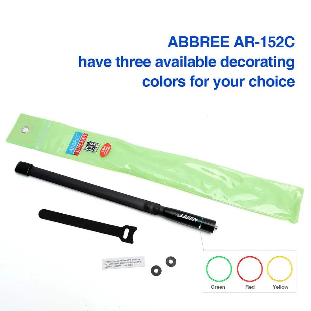 Full-New Colorful ABBREE AR-152C SMA-Female 33CM 144/430Mhz Foldable Tactical Antenna For Baofeng UV-5R UV-82 Walkie Talkie
Full-New Colorful ABBREE AR-152C SMA-Female 33CM 144/430Mhz Foldable Tactical Antenna For Baofeng UV-5R UV-82 Walkie Talkie