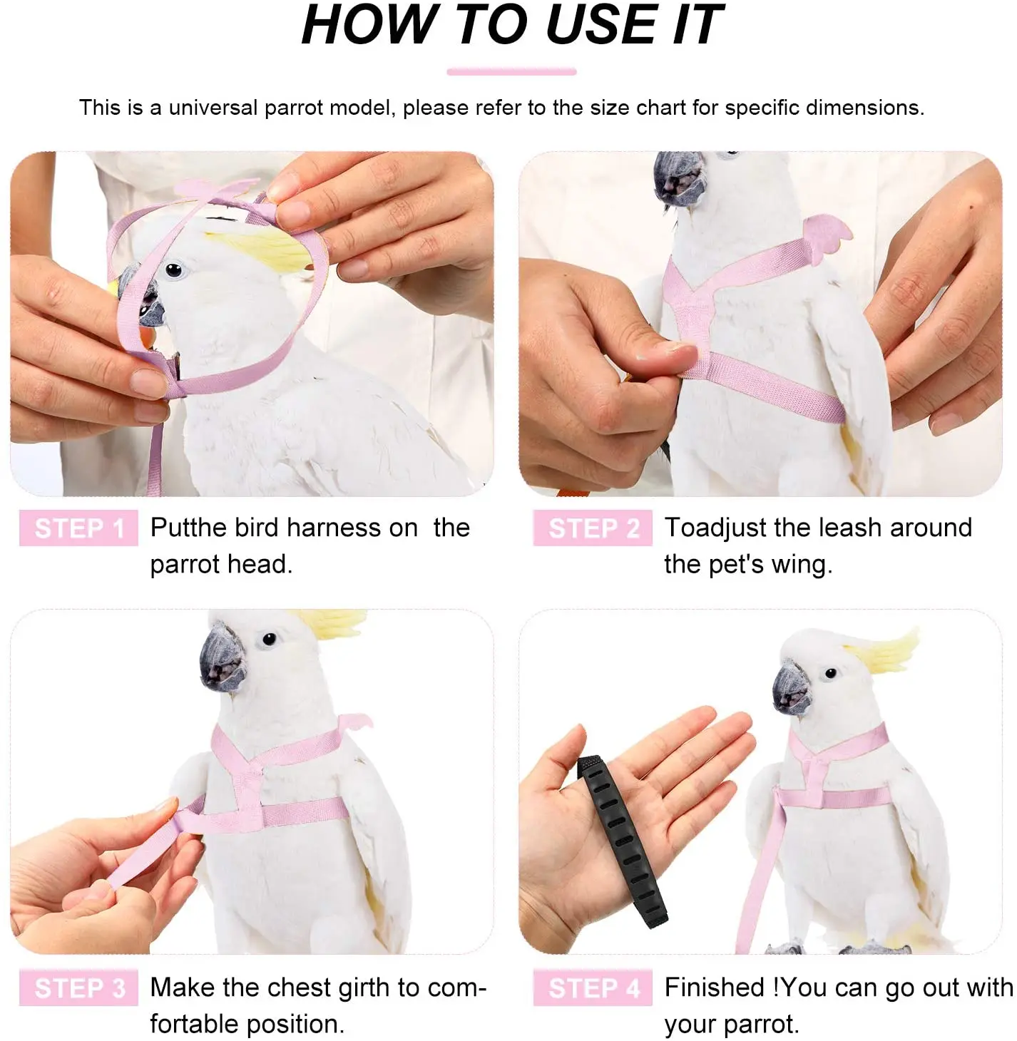 Bird Harness Leash Set for Small Medium Parrots Elasticity Outdoor Flying Harness Cockatiel Budgie Lovebird Pigeons Accessories
Bird Harness Leash Set for Small Medium Parrots Elasticity Outdoor Flying Harness Cockatiel Budgie Lovebird Pigeons Accessories