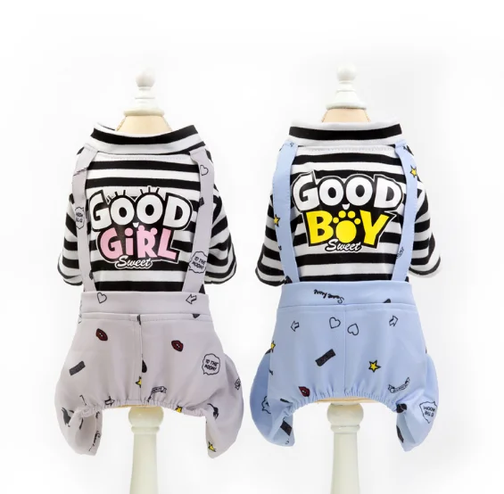 Dog Clothes For Small Dogs Strip Good Gril & Good Boy Overalls Costume Cute Dog Coats Spring Summer Fashion chihuahua
Dog Clothes For Small Dogs Strip Good Gril & Good Boy Overalls Costume Cute Dog Coats Spring Summer Fashion chihuahua