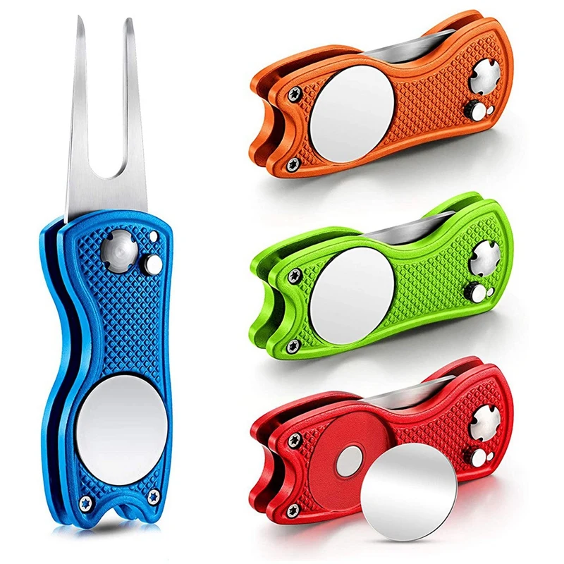 4 Pieces Golf Repair Tool Stainless Steel Foldable Golf Divot Tool Golf Up Button Tool Golf Ball Marker
4 Pieces Golf Repair Tool Stainless Steel Foldable Golf Divot Tool Golf Up Button Tool Golf Ball Marker