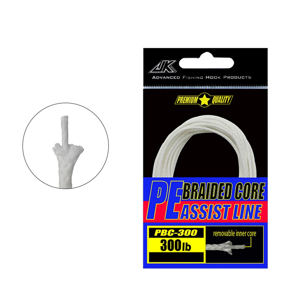 Fishing Assist Line Assists Hook Rope PE Braided Core Hollow Cores Binding Lines 60lbs Up To 400lbs With Splicing Needle
Fishing Assist Line Assists Hook Rope PE Braided Core Hollow Cores Binding Lines 60lbs Up To 400lbs With Splicing Needle