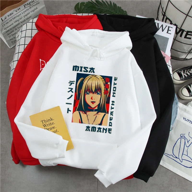 Толстовка Misa Amane с японским аниме «Death Note», толстовки, мужские милые Мультяшные звенья, зимние теплые свитшоты в стиле Харадзюку, мужские 
Толстовка Misa Amane с японским аниме «Death Note», толстовки, мужские милые Мультяшные звенья, зимние теплые свитшоты в стиле Харадзюку, мужские