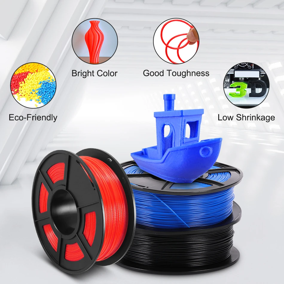 SUNLU PETG 3D Filament 1.75mm 1KG 2.2lb Printer Dimensional Accuracy +/- 0.02mm Translucence | Компьютеры и офис