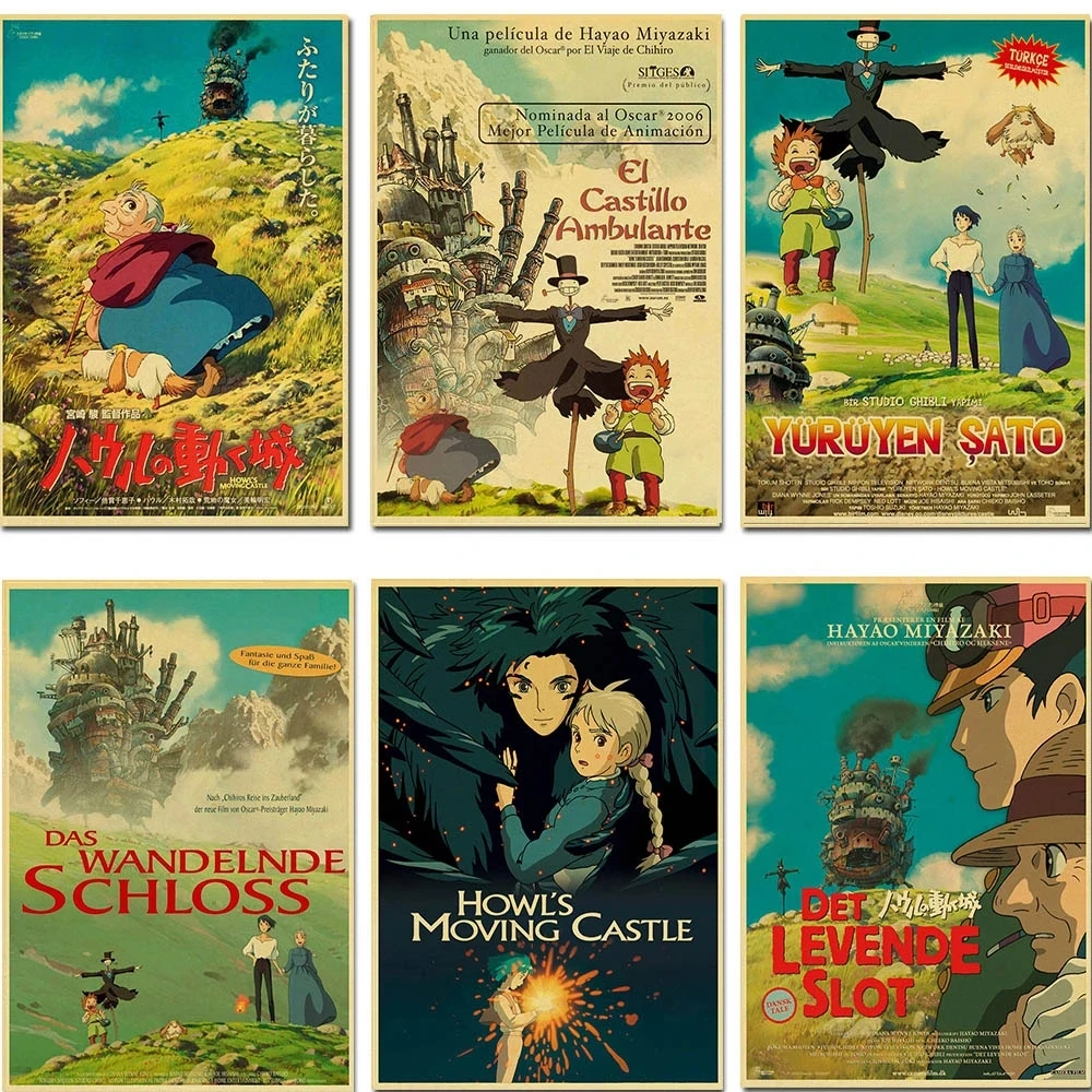 Miyazaki Hayao Cartoon Film Howl Moving Castle Retro Poster Wall Art Prints Canvas Painting Pictures Home Decor Voor Bar Cafe 
Miyazaki Hayao Cartoon Film Howl Moving Castle Retro Poster Wall Art Prints Canvas Painting Pictures Home Decor Voor Bar Cafe