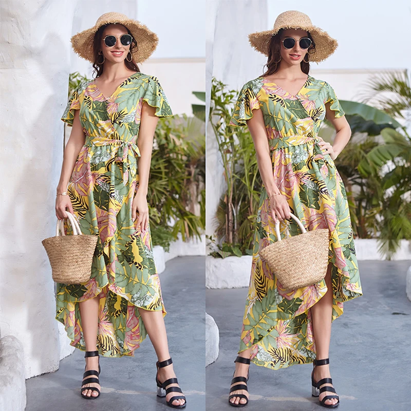Witbuy Fashion Bohemian Print V Neck Beach Sundress Women Floral Summer Wrap Dress Asymmetrical Short Butterfly Sleeve Dresses
Witbuy Fashion Bohemian Print V Neck Beach Sundress Women Floral Summer Wrap Dress Asymmetrical Short Butterfly Sleeve Dresses