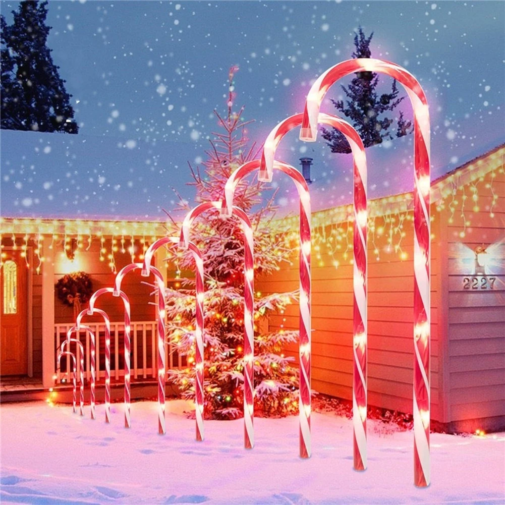Christmas Candy Cane Lights Solar Power Light String Outdoor Warm LED Home Garden Ground Plug Crutch New Year Christmas Decor
Christmas Candy Cane Lights Solar Power Light String Outdoor Warm LED Home Garden Ground Plug Crutch New Year Christmas Decor