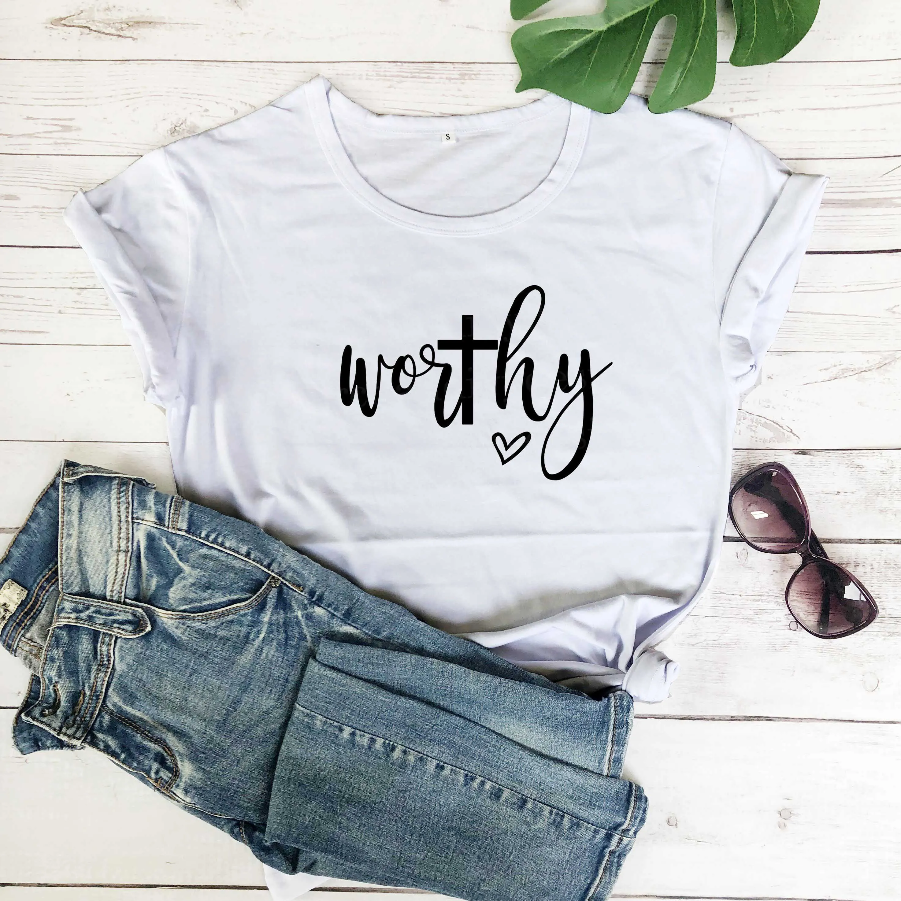 Worthy heart graphic women fashion cotton religion corss Christian Bible baptism personality tees hipster party tees tops O065
Worthy heart graphic women fashion cotton religion corss Christian Bible baptism personality tees hipster party tees tops O065