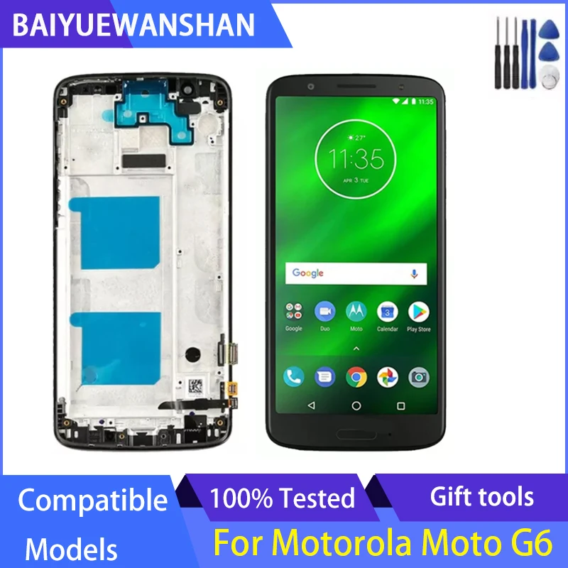 5,7 "для Moto G6 XT1925 XT1925-3 ЖК-экран с дигитайзером и рамкой для замены для Motorola Moto G6 LCD
5,7 "для Moto G6 XT1925 XT1925-3 ЖК-экран с дигитайзером и рамкой для замены для Motorola Moto G6 LCD