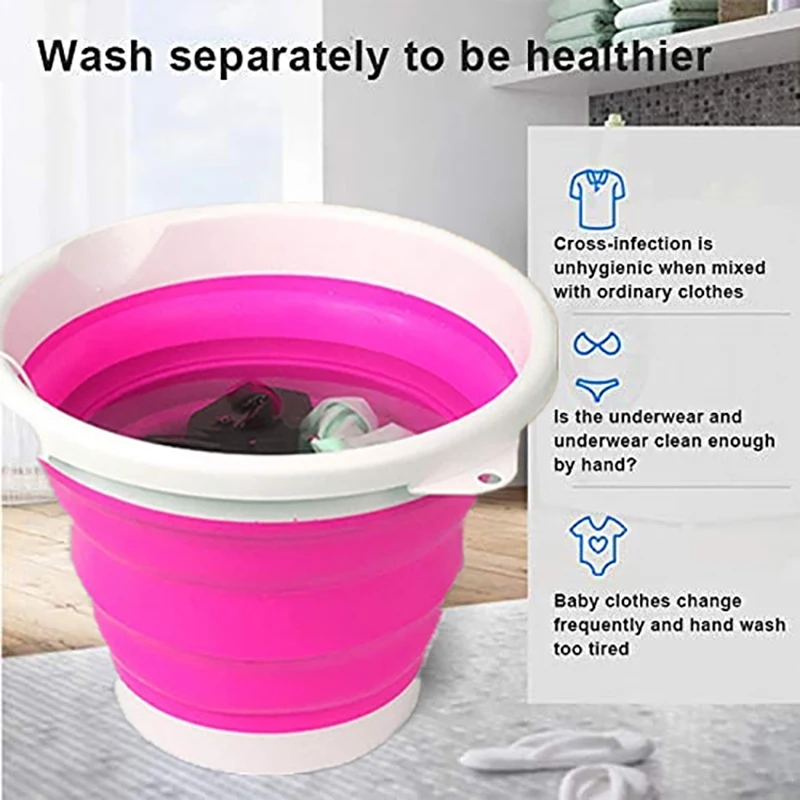 Fold-Tub Mini Washing Machine Ultrasonic Cleaning Portable Washer Usb Dormitory Mini Laundry Machine with Folding Barrel
Fold-Tub Mini Washing Machine Ultrasonic Cleaning Portable Washer Usb Dormitory Mini Laundry Machine with Folding Barrel