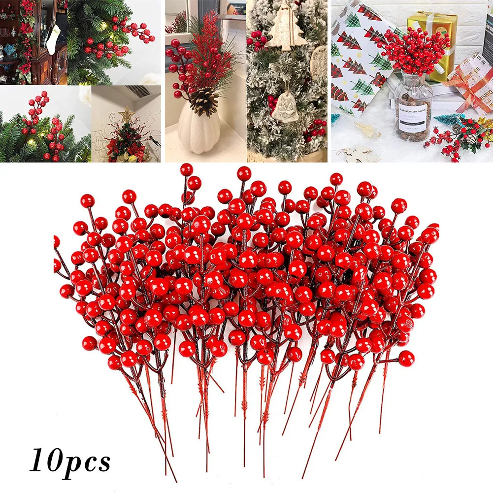 10Pcs Artificia Red Berries Stems Red Berry Artificia Flowers Christmas Wedding Decora Craft Holiday Home Decor
10Pcs Artificia Red Berries Stems Red Berry Artificia Flowers Christmas Wedding Decora Craft Holiday Home Decor