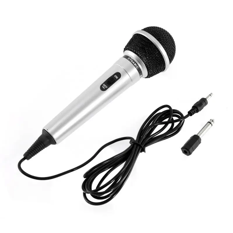 Universal 3.5mm Wired Microphone Protable Performance Public Transmitter KTV Karaoke Recording Handheld Megaphone Black Silver
Universal 3.5mm Wired Microphone Protable Performance Public Transmitter KTV Karaoke Recording Handheld Megaphone Black Silver