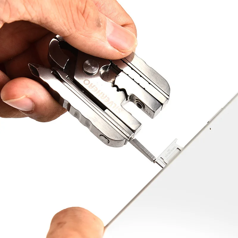 15 In 1 Stainless Steel Combination Pliers Screwdriver Mobile Phone Card PinOutdoor Camping Folding Carry Wire Stripper Keychain
15 In 1 Stainless Steel Combination Pliers Screwdriver Mobile Phone Card PinOutdoor Camping Folding Carry Wire Stripper Keychain