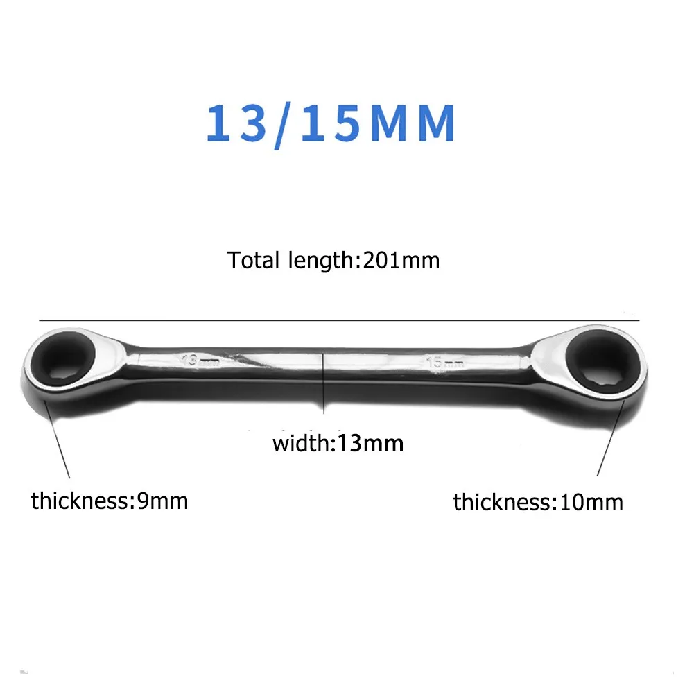 Double Head Ratchet Combination Wrenches For Nut Spanner Chrome Finish 8-27mm Chrome Vanadium Steel Wrenches Hand Tool
Double Head Ratchet Combination Wrenches For Nut Spanner Chrome Finish 8-27mm Chrome Vanadium Steel Wrenches Hand Tool