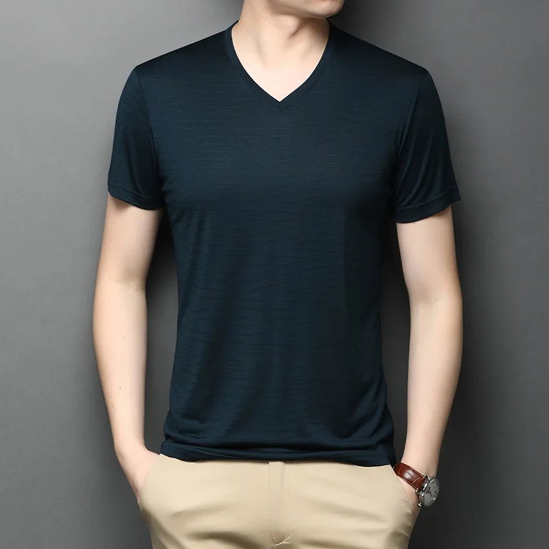 men striped V-neck short-sleeved T shirt male 2021 new summer cotton Half sleeve Tops Tees 211826
men striped V-neck short-sleeved T shirt male 2021 new summer cotton Half sleeve Tops Tees 211826
