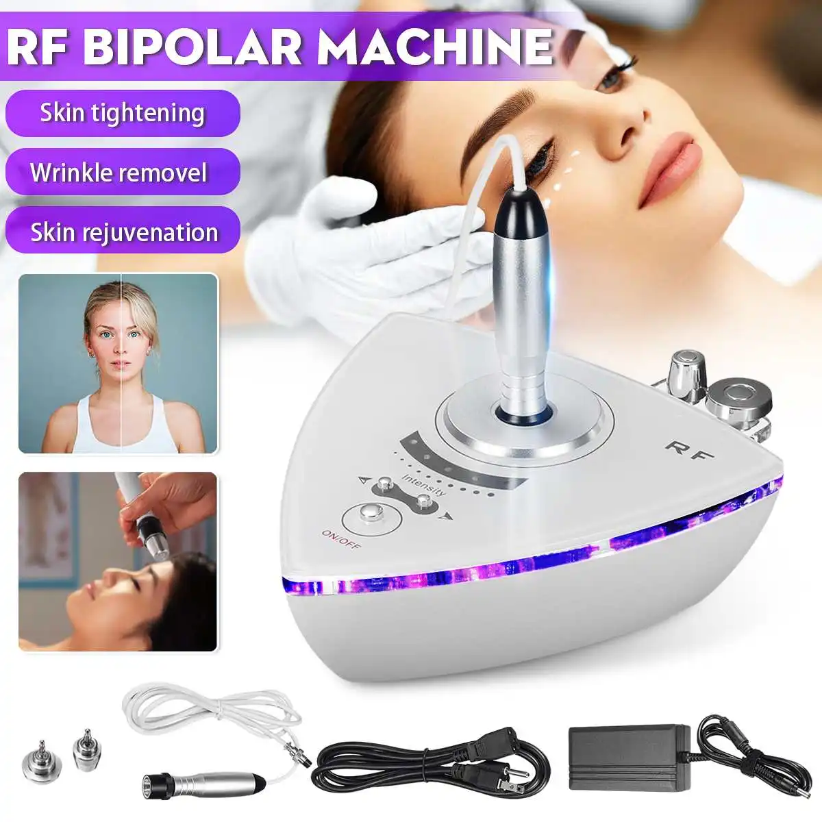 Bipolar 2Mhz RF Facial Therapy Beauty Machine Skin Rejuvenation Tighten Llifting Massage Device Anti Aging Wrinkle Removel Tool
Bipolar 2Mhz RF Facial Therapy Beauty Machine Skin Rejuvenation Tighten Llifting Massage Device Anti Aging Wrinkle Removel Tool