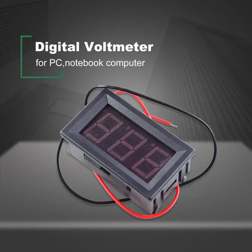 0.56 Inch DC 2.5V-40.0V 2-wire Voltage Meter Monitor Tester Head LED Digital Voltmeter with Reverse Polarity Protection
0.56 Inch DC 2.5V-40.0V 2-wire Voltage Meter Monitor Tester Head LED Digital Voltmeter with Reverse Polarity Protection
