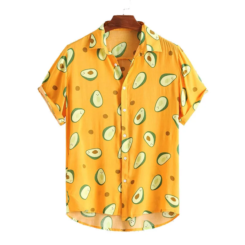 Hirigin Summer Avocado Print Men Shirts New Turn-down Collar Short Sleeves Casual Beach Holiday Shirt Men Streetwear Loose Tops
Hirigin Summer Avocado Print Men Shirts New Turn-down Collar Short Sleeves Casual Beach Holiday Shirt Men Streetwear Loose Tops