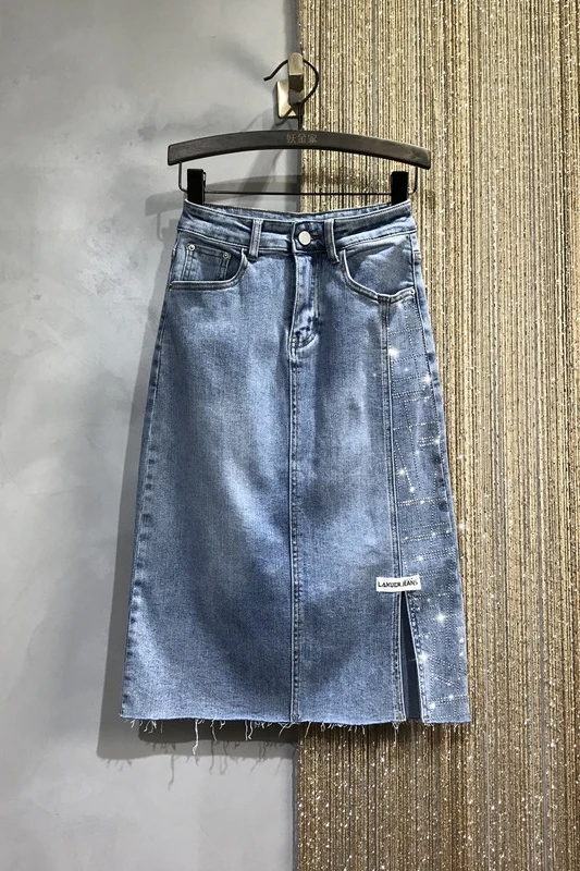 High Waist Denim Skirt Women's Clothing 2021 Spring Summer New Light Color Skirt Female Elastic Hip A Line Skirt
High Waist Denim Skirt Women's Clothing 2021 Spring Summer New Light Color Skirt Female Elastic Hip A Line Skirt