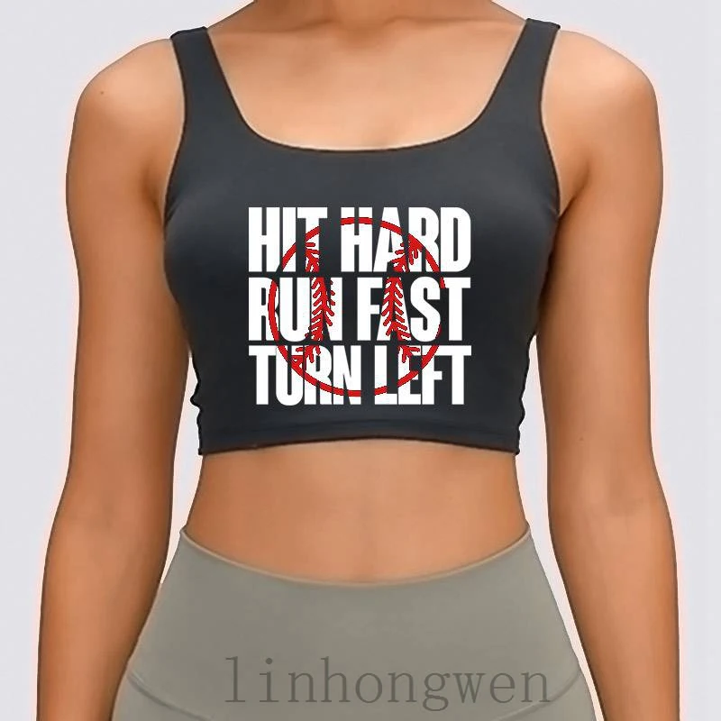 Hit Hard Run Fast Turn Left Baseball Women Tank Top Outfit Spring Autumn Fitness Funny Designer Streetwear O Neck Crop Top
Hit Hard Run Fast Turn Left Baseball Women Tank Top Outfit Spring Autumn Fitness Funny Designer Streetwear O Neck Crop Top
