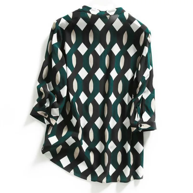 XUXI Summer 2020 Women New Shirt Fashion Dark Green Geometry Printing Loose And Casual Chemise Femme 3/4 Sleeve FZ3344
XUXI Summer 2020 Women New Shirt Fashion Dark Green Geometry Printing Loose And Casual Chemise Femme 3/4 Sleeve FZ3344