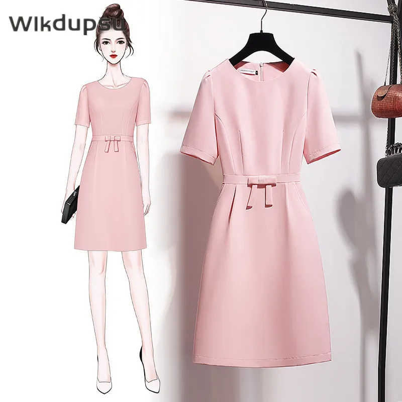 Женское Деловое платье-миди, розовое ТРАПЕЦИЕВИДНОЕ ПЛАТЬЕ большого размера для офиса и повседневного ношения, весна-лето
Женское Деловое платье-миди, розовое ТРАПЕЦИЕВИДНОЕ ПЛАТЬЕ большого размера для офиса и повседневного ношения, весна-лето