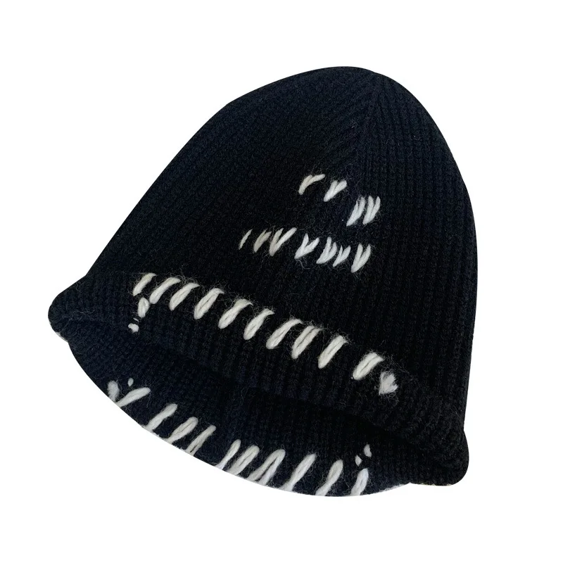 Knitted Seam Abstinence Style Street Toe Cap Hat Women Winter Warm and Cold Hat Korean Style Woolen Hat
Knitted Seam Abstinence Style Street Toe Cap Hat Women Winter Warm and Cold Hat Korean Style Woolen Hat