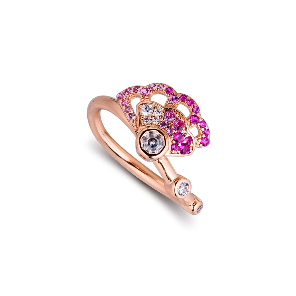 2020 New 925 Sterling Silver Pink Fan Ring Engagement Wedding Statement Jewelry Silver Rings for Women anillos Wholesale R033
2020 New 925 Sterling Silver Pink Fan Ring Engagement Wedding Statement Jewelry Silver Rings for Women anillos Wholesale R033