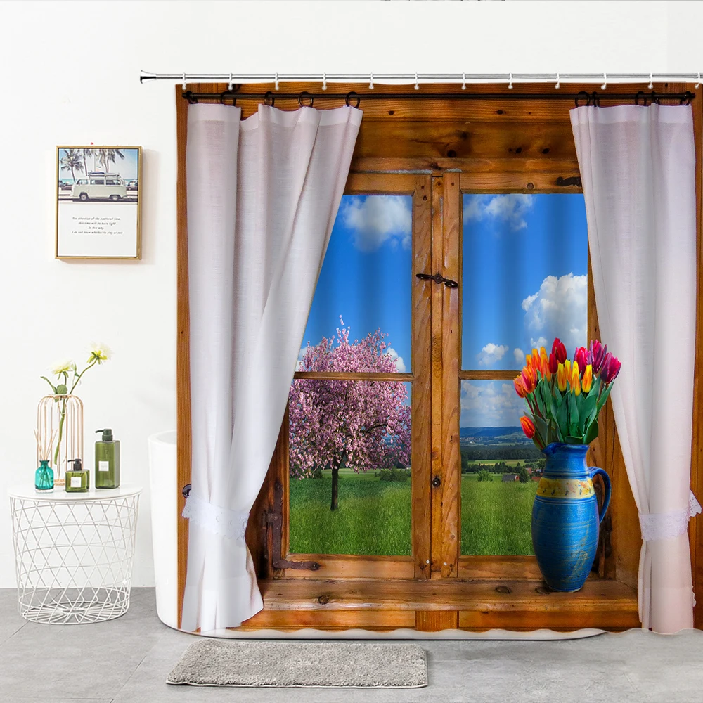 3D Old Vintage Wood Door Window Shower Curtain Fabric Yellow Bath Decor Curtains With Hook Bathroom Supplies Bathtub Screen
3D Old Vintage Wood Door Window Shower Curtain Fabric Yellow Bath Decor Curtains With Hook Bathroom Supplies Bathtub Screen