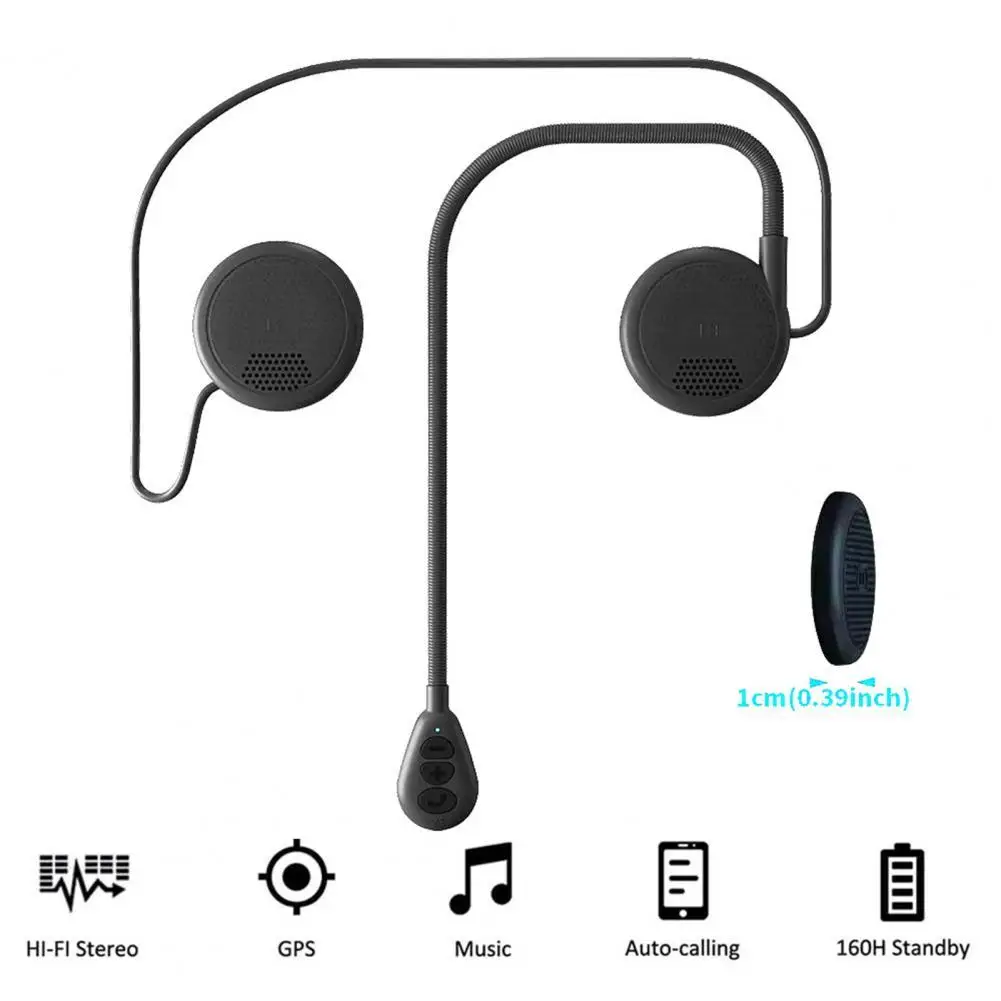 

80% HOT SALES！！！Motorcycle Helmet Bluetooth Headset Earphone Thin Earpiece with Hands-Free Call