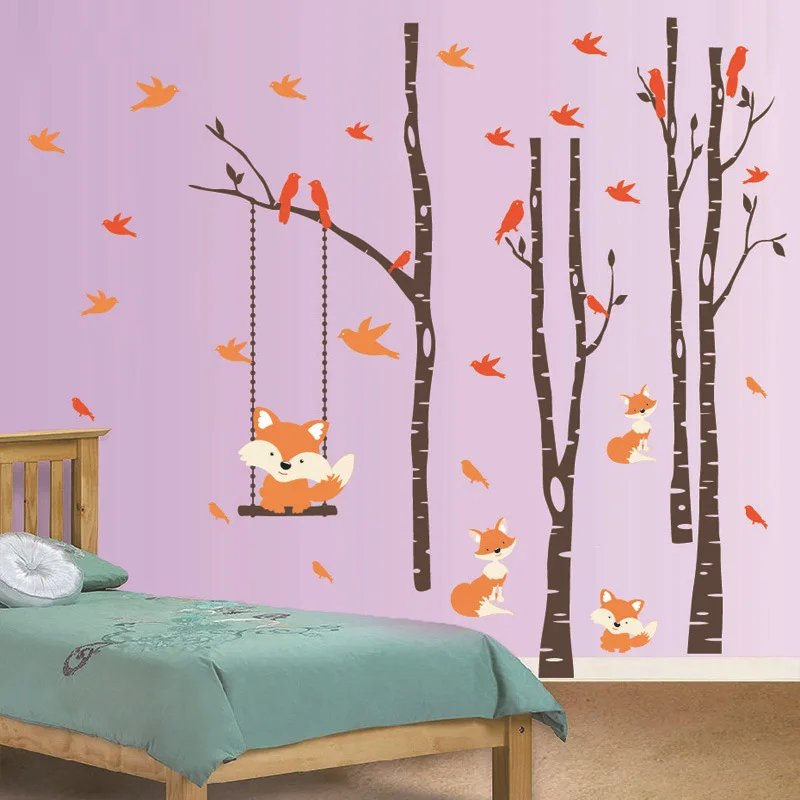 Cartoon Animal Wall Stickers Tree Living Room Bedroom Decor Kids Wallstickers Nordic Style Wallpaper
Cartoon Animal Wall Stickers Tree Living Room Bedroom Decor Kids Wallstickers Nordic Style Wallpaper