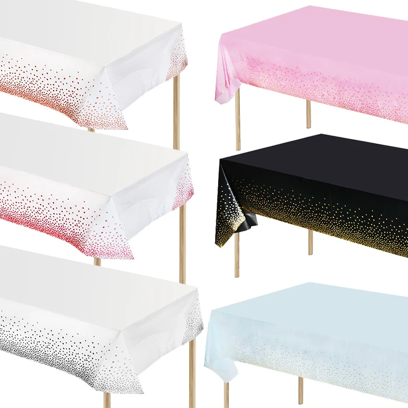 137x274cm Plastic Rose Gold Dot Tablecloth Rectangle PVC Oilproof Table Cover Disposable Table Cloth for Birthday Wedding Party
137x274cm Plastic Rose Gold Dot Tablecloth Rectangle PVC Oilproof Table Cover Disposable Table Cloth for Birthday Wedding Party