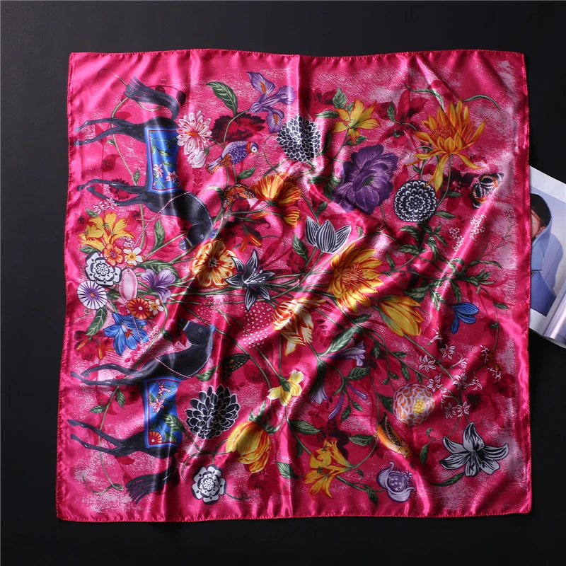 Fashion 2020 Silk Women Scarf Satin Large Square Neck Scarves Floral Print Shawls for Ladies Foulard Hijab Female Headband
Fashion 2020 Silk Women Scarf Satin Large Square Neck Scarves Floral Print Shawls for Ladies Foulard Hijab Female Headband