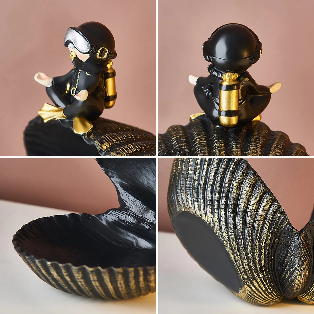 Resin Sundries Storage Organizer Key Candy Tray Diver Shell Figurine Miniature Home Bedroom Decor Ornaments Desk Accessories
Resin Sundries Storage Organizer Key Candy Tray Diver Shell Figurine Miniature Home Bedroom Decor Ornaments Desk Accessories