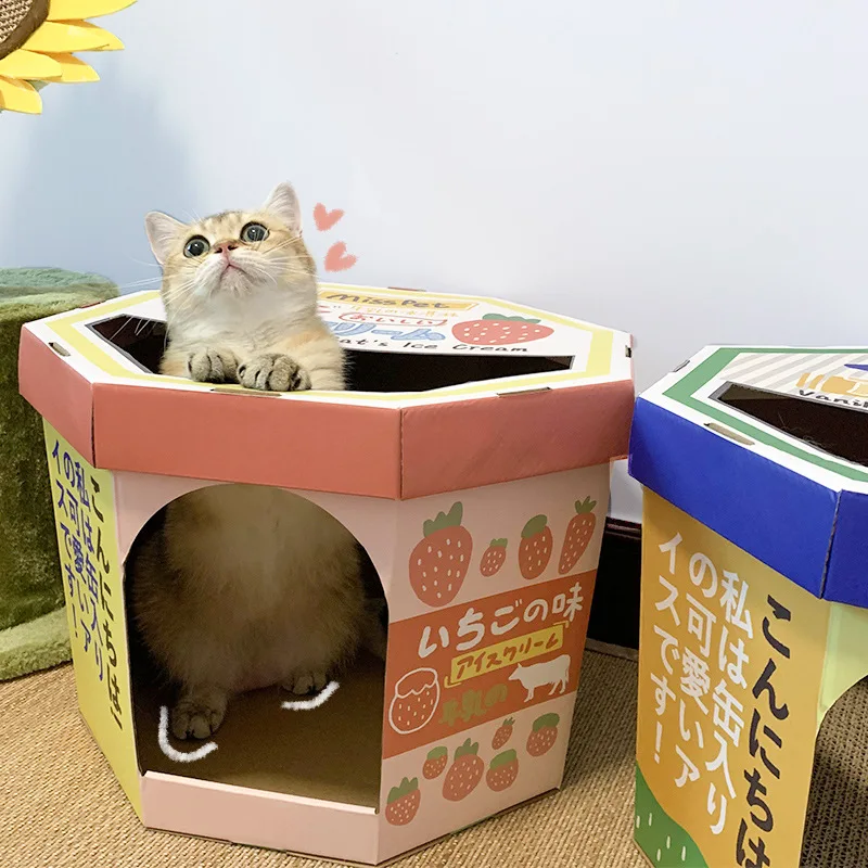 Ice cream cat scratching board litter corrugated paper cat litter cat claw sharpener cat cat toy carton cat claw board
Ice cream cat scratching board litter corrugated paper cat litter cat claw sharpener cat cat toy carton cat claw board