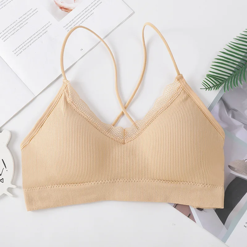 Bralette Fitness Lace Thin Shoulder Strap Underwear Women Anti-light Shockproof Push Up Bra
Bralette Fitness Lace Thin Shoulder Strap Underwear Women Anti-light Shockproof Push Up Bra