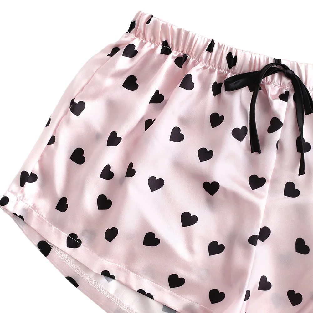 ZAFUL Heart Cami Bowknot Pajama Set For Women Satin Silky Sleepwear Cute Style Newest 2019
ZAFUL Heart Cami Bowknot Pajama Set For Women Satin Silky Sleepwear Cute Style Newest 2019