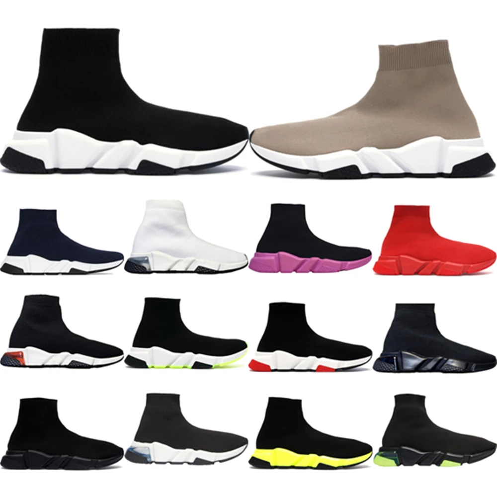 

2021 New Sock Runners Socks Speed Trainers Knit Paris Sock Shoes Sock Knit Triple S Boots Trainers Runner Men Womens Training