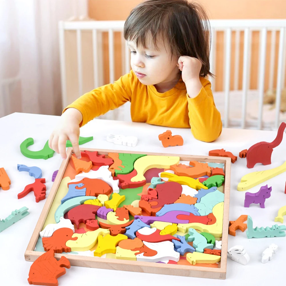 Wooden 3D Animals Shaped Puzzles Cartoon Jigsaw Puzzle Blocks Stacking Animal Cognition Play Early Education Toys Fast delivery
Wooden 3D Animals Shaped Puzzles Cartoon Jigsaw Puzzle Blocks Stacking Animal Cognition Play Early Education Toys Fast delivery