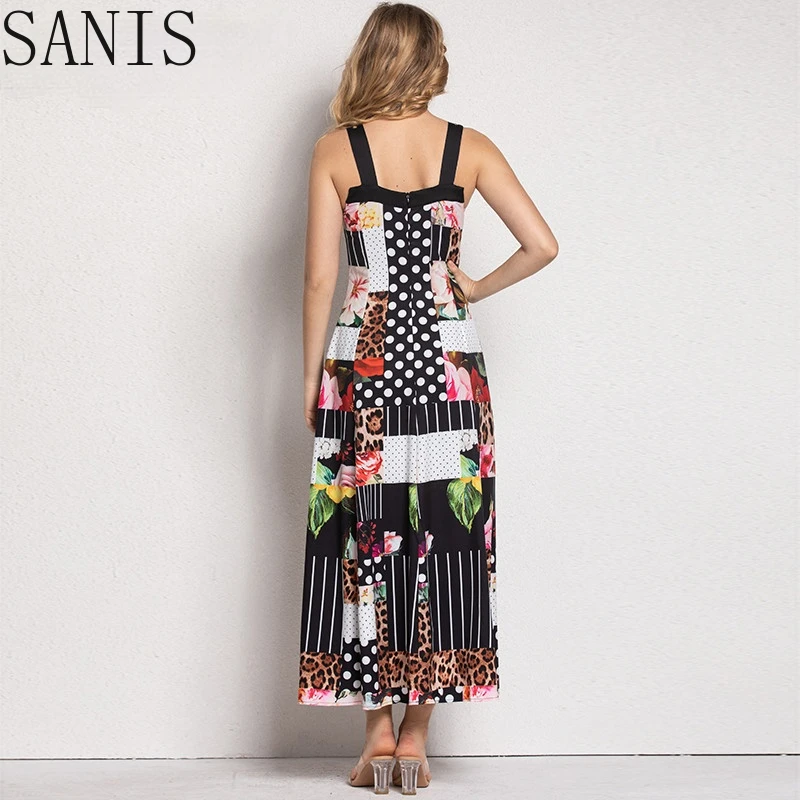 Sanis Fashion Dress Summer Women's dress spaghetti strap Beaded Floral Print Bohemia Vacation Maxi Dresses
Sanis Fashion Dress Summer Women's dress spaghetti strap Beaded Floral Print Bohemia Vacation Maxi Dresses