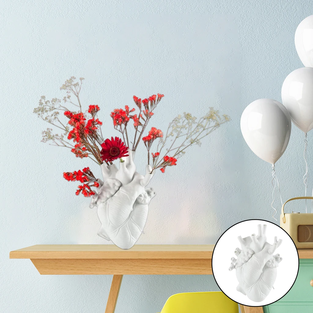 Heart Shape Flower Vase Dried Flowers Containrs Flower Pot Art Vases Resin Body Sculpture Desktop Plant Pot Home Decor Ornament
Heart Shape Flower Vase Dried Flowers Containrs Flower Pot Art Vases Resin Body Sculpture Desktop Plant Pot Home Decor Ornament