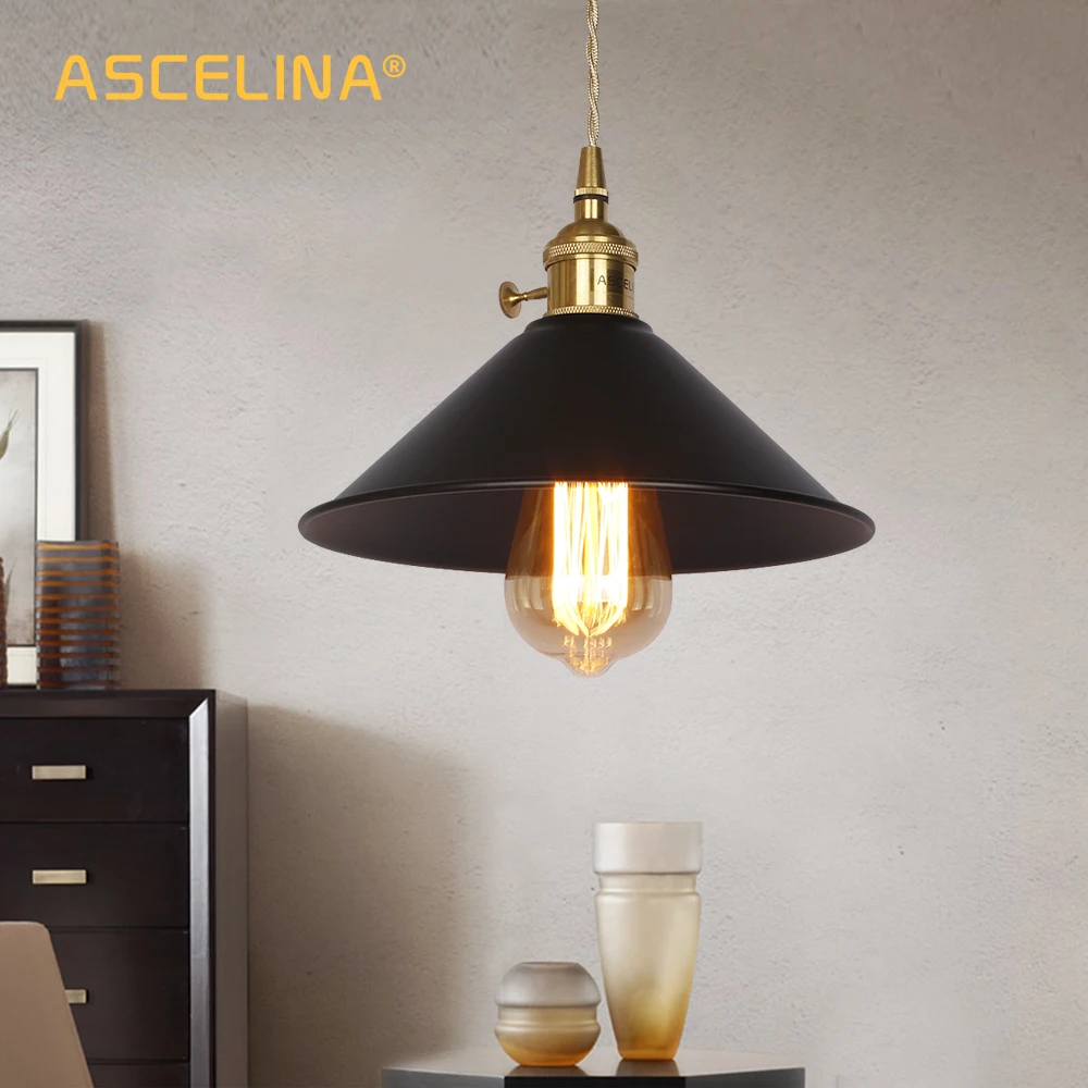 Новый скандинавский подвесной светильник ASCELINA E27 светодиодная винтажная
