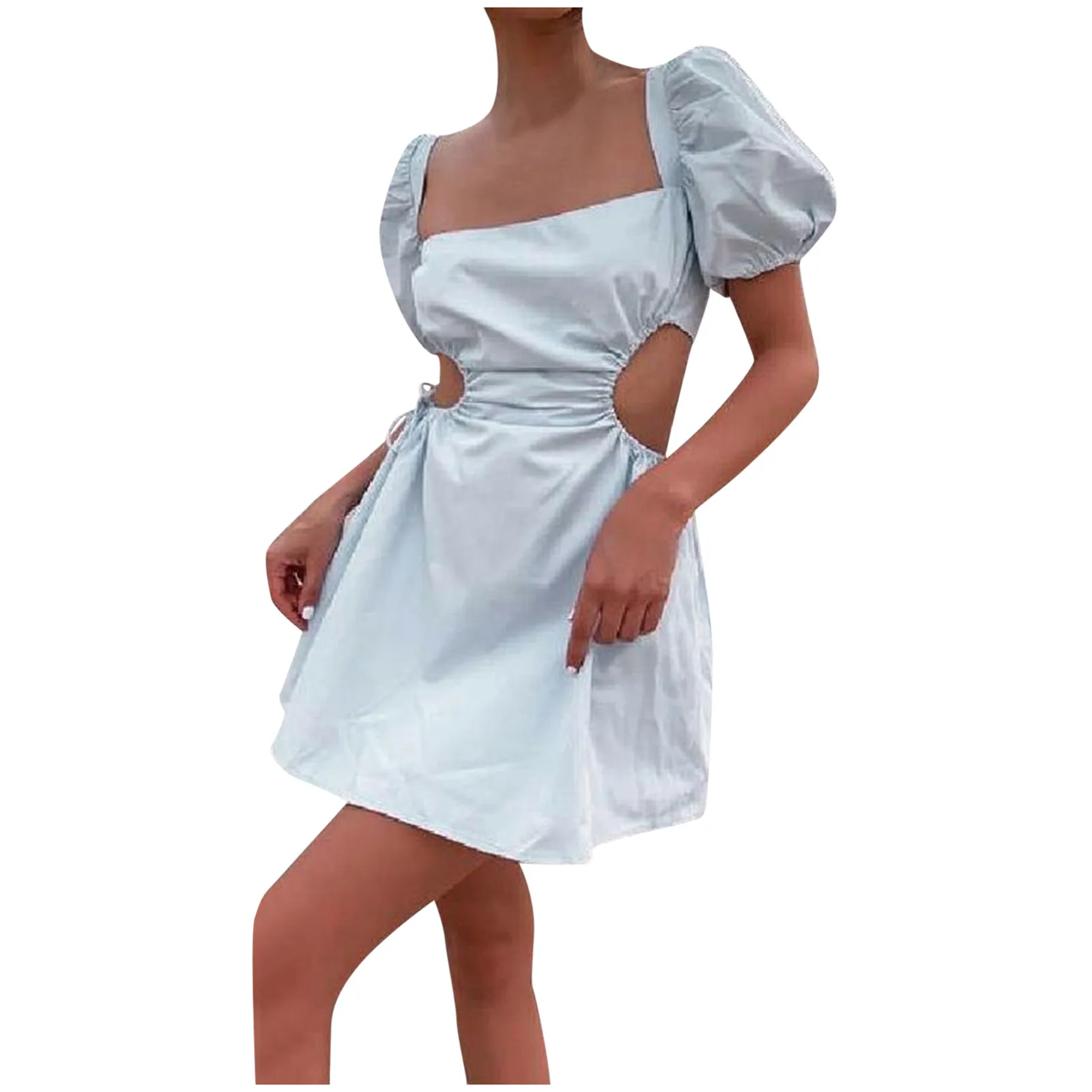 Sexy Women Hollow Out Party Club Mini Dresses Summer Temperament Tunic Backless Elastic Lace Adjustable Dress Holiday 615#G 
Sexy Women Hollow Out Party Club Mini Dresses Summer Temperament Tunic Backless Elastic Lace Adjustable Dress Holiday 615#G