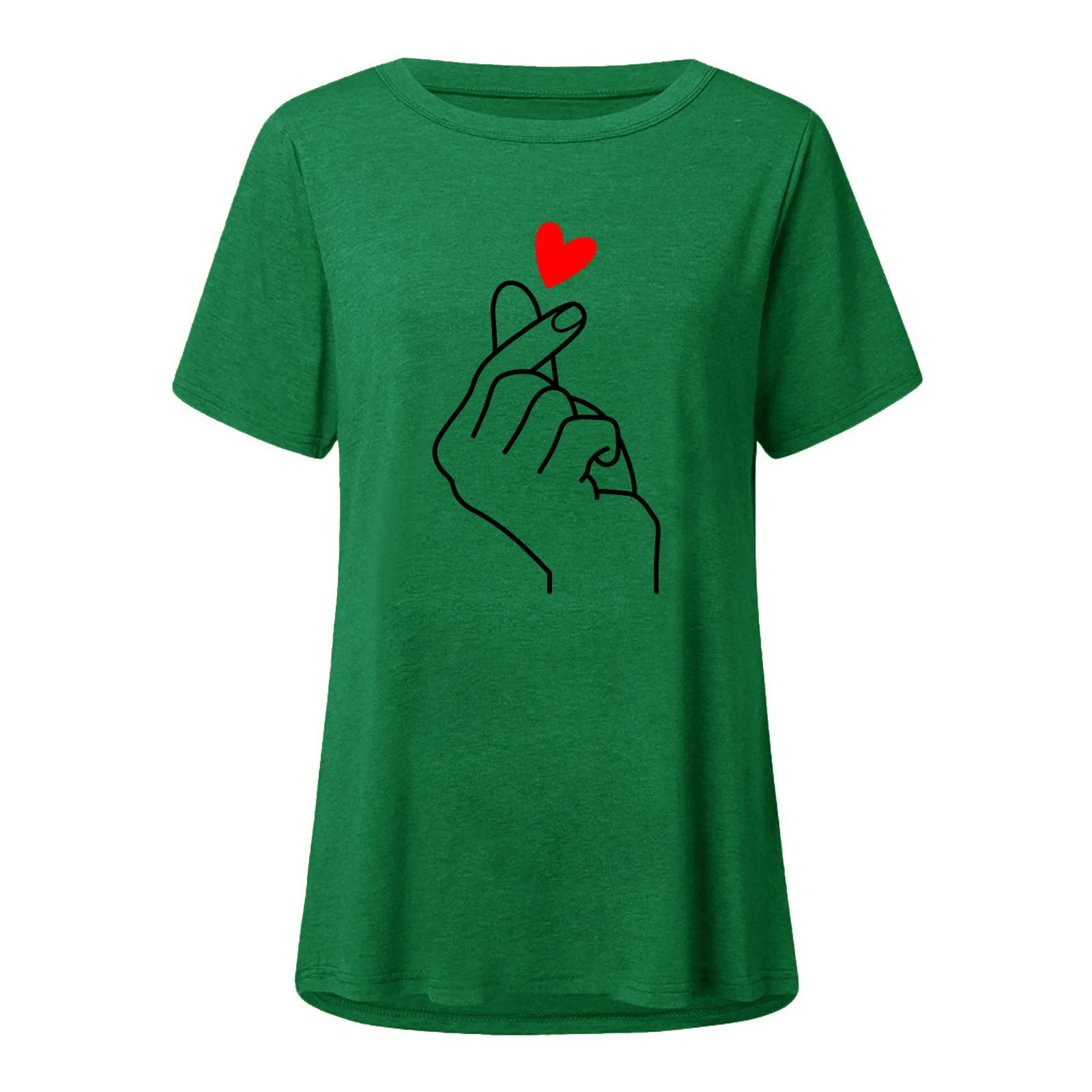 5XL Plus Size Summer Women Finger To Heart Print T Shirt Short Sleeve O-Neck Loose Casual Tops Fashion Street Hipster Lady Tee
5XL Plus Size Summer Women Finger To Heart Print T Shirt Short Sleeve O-Neck Loose Casual Tops Fashion Street Hipster Lady Tee