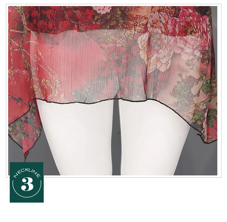 Printed Chiffon Summer 2021 New short-sleeved Plus-size shirt Long Middle-aged Women's Loose O Neck elegant Blusas top 871B 
Printed Chiffon Summer 2021 New short-sleeved Plus-size shirt Long Middle-aged Women's Loose O Neck elegant Blusas top 871B