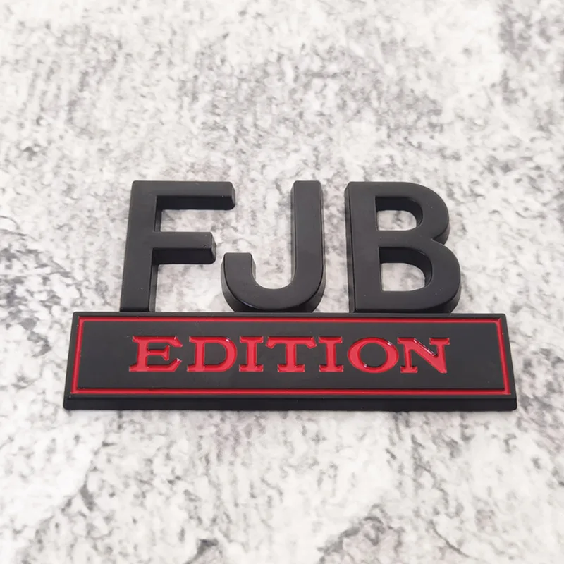 20X 3D металлическая эмблема 8x5 см хром черная красная белая FJB EDITION значок боковая