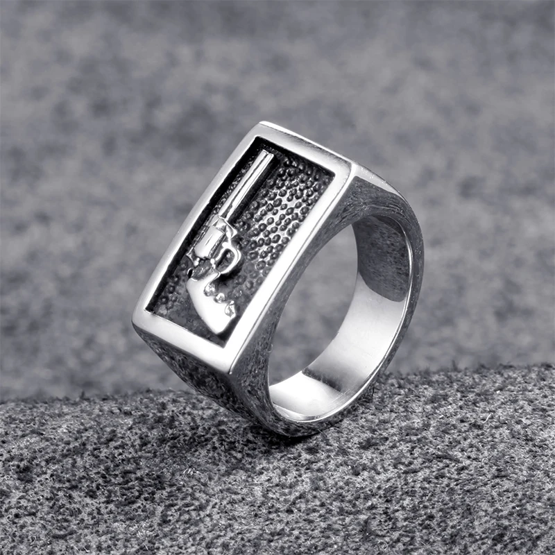 Personality Revolver Men's Ring Fashion Punk Retro Stainless Steel Jewelry Biker Accessories Boyfriend Gift Wholesale
Personality Revolver Men's Ring Fashion Punk Retro Stainless Steel Jewelry Biker Accessories Boyfriend Gift Wholesale