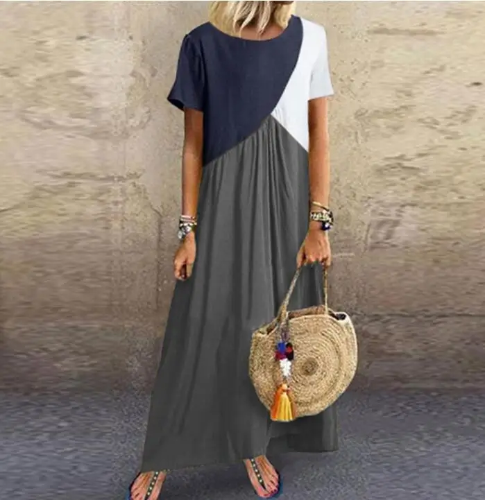 2020 Women Dresses Long maxi dresses for women vestidos casual dress Beach Patchwork Color Loose Casual Plus Size Dress
2020 Women Dresses Long maxi dresses for women vestidos casual dress Beach Patchwork Color Loose Casual Plus Size Dress